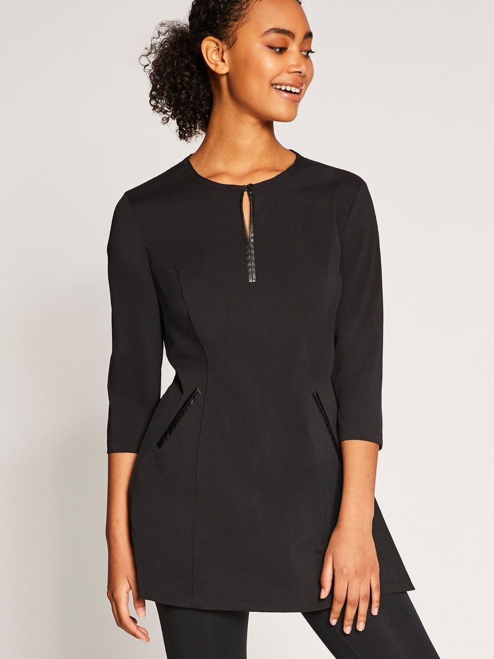 Noel Asmar Signature Coco Tunic Faux Leather with Zip Detail